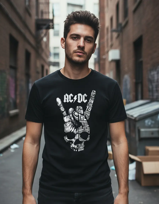 Polera AC/DC Skull Rock Vintage